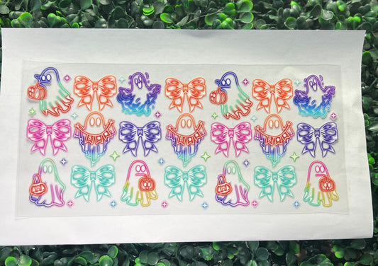 Neon ghost with bows