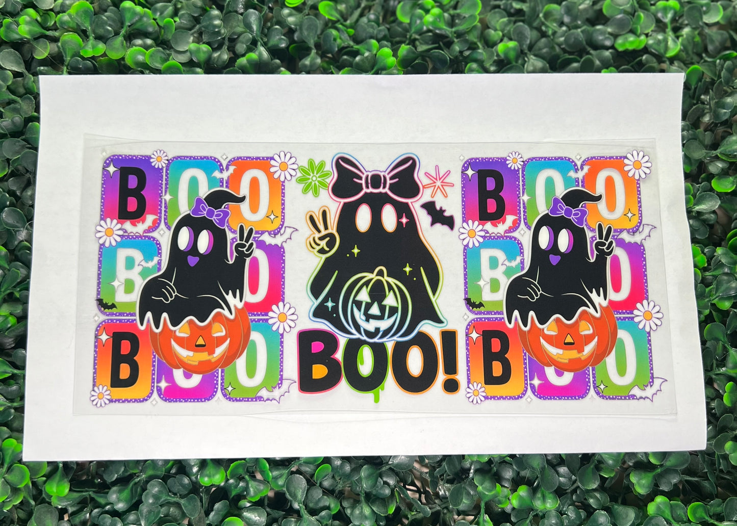 Neon boo ghost