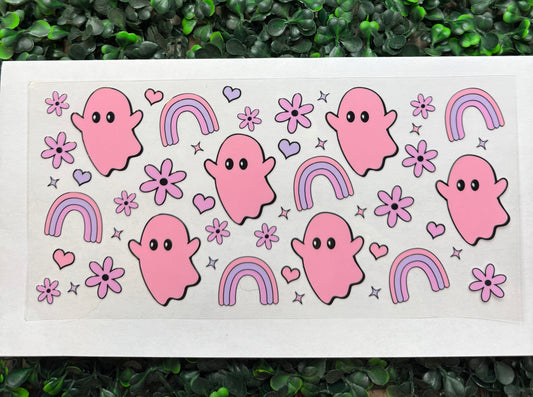 Ghost flowers pink wrap