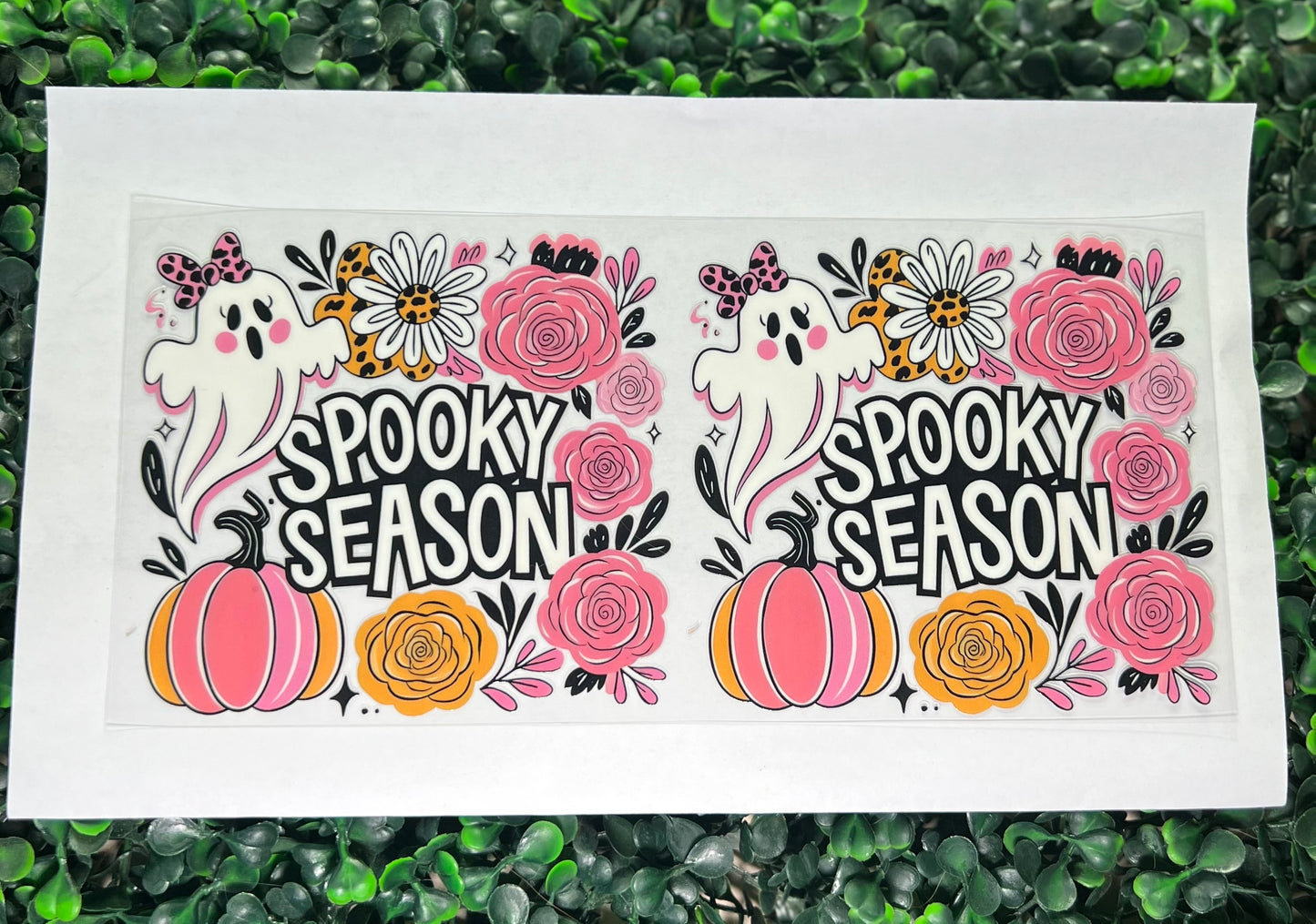 Spooky season pink ghost