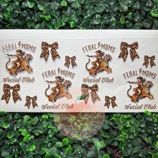Feral Moms Social Club Western Decal