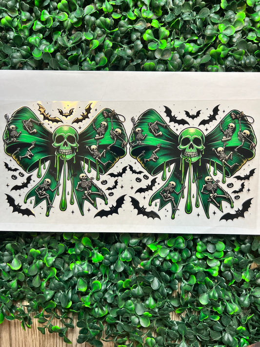 Giant Green bows skelleton wrap