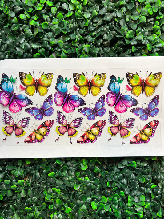 Colorful ombre butterflies wrap
