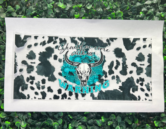 Should’ve come with a warning, cow print