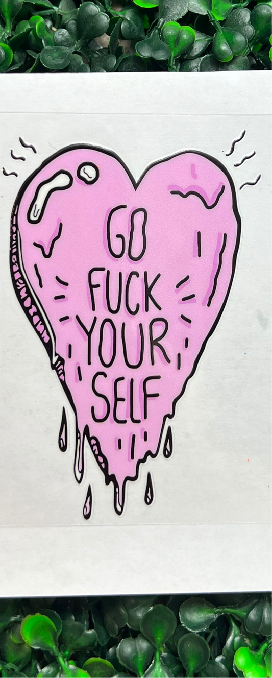 Heart go fuck yourself Decal