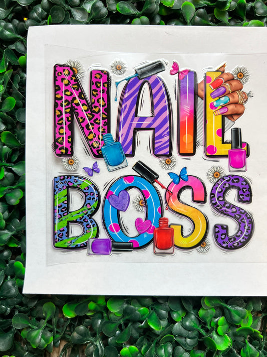 Nail Boss colorful decal