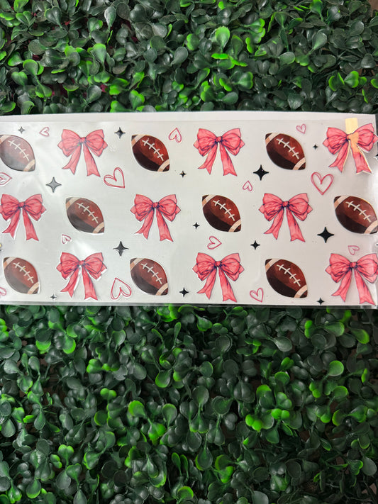 Football bows coquette wrap