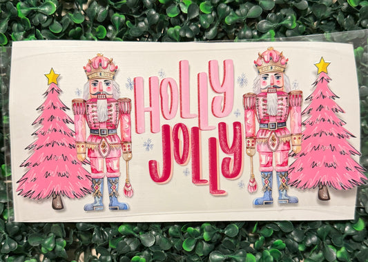 Holly Jolly nutcracker pink