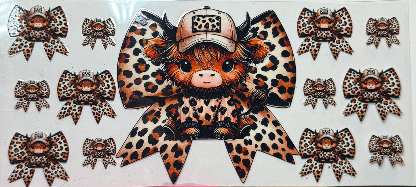 Coquette Cheetah Highland Cow Wrap