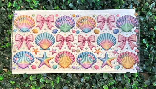Seashells and bows rainbow