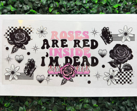 Roses are red checkered wrap