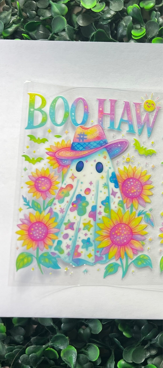 Boo haw decal