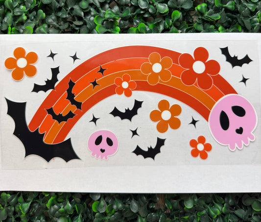 Bats skull rainbow wrap