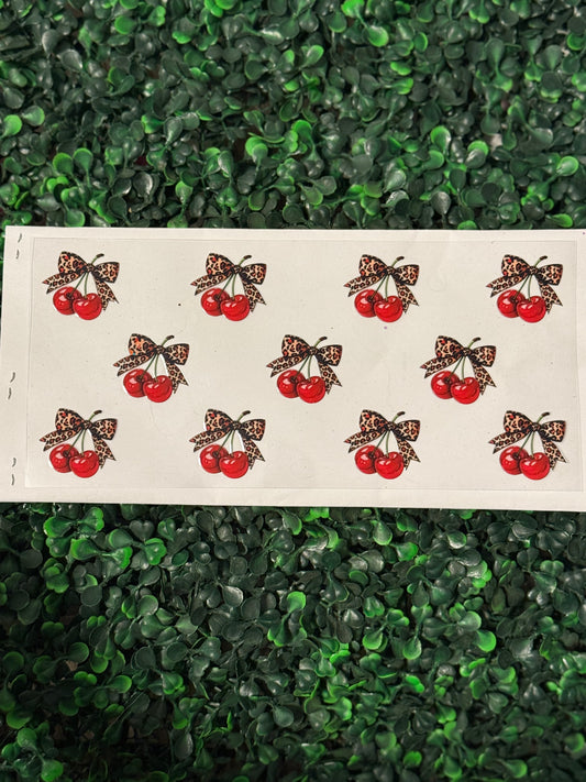 Cheetah Cherry Bow Coquette wrap