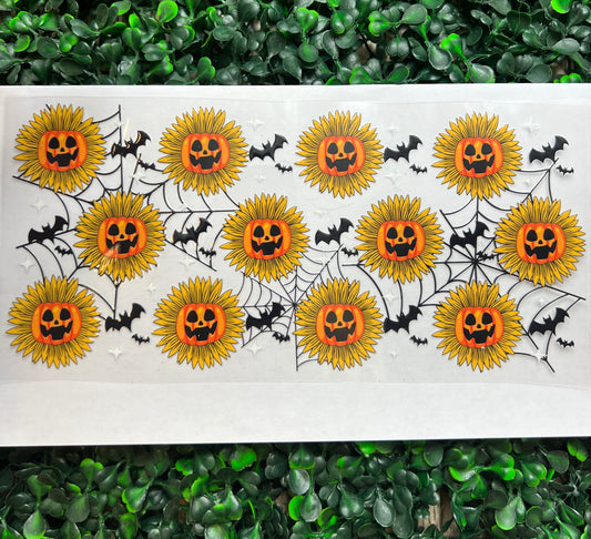 Pumpkin spiders web wrap