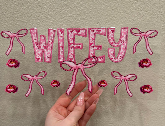 Bows pink wifey