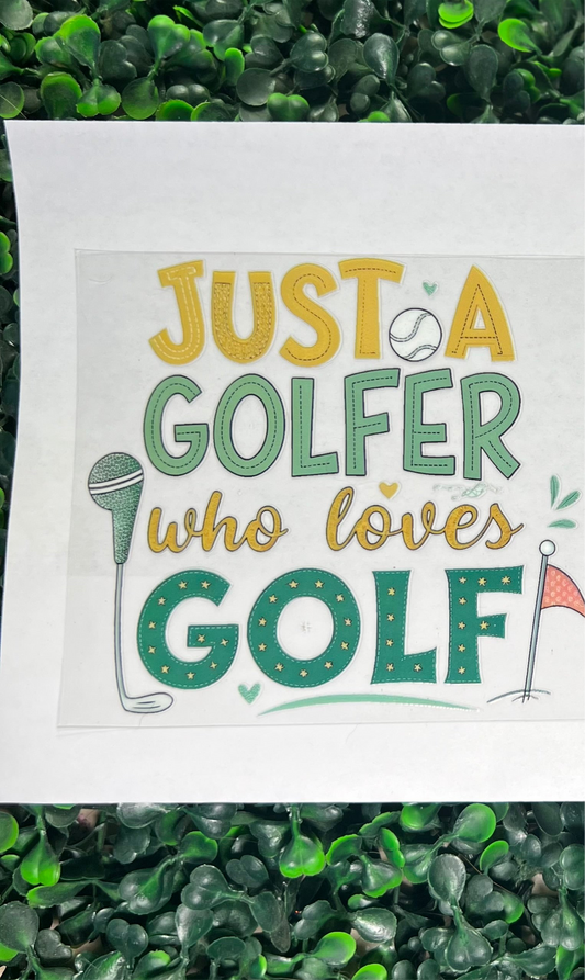 Golfer decal