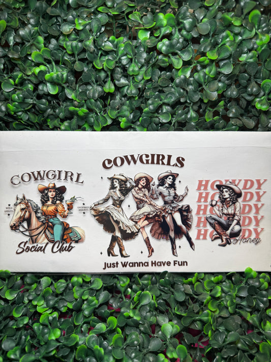 Cowgirls just want to have fun western Decal