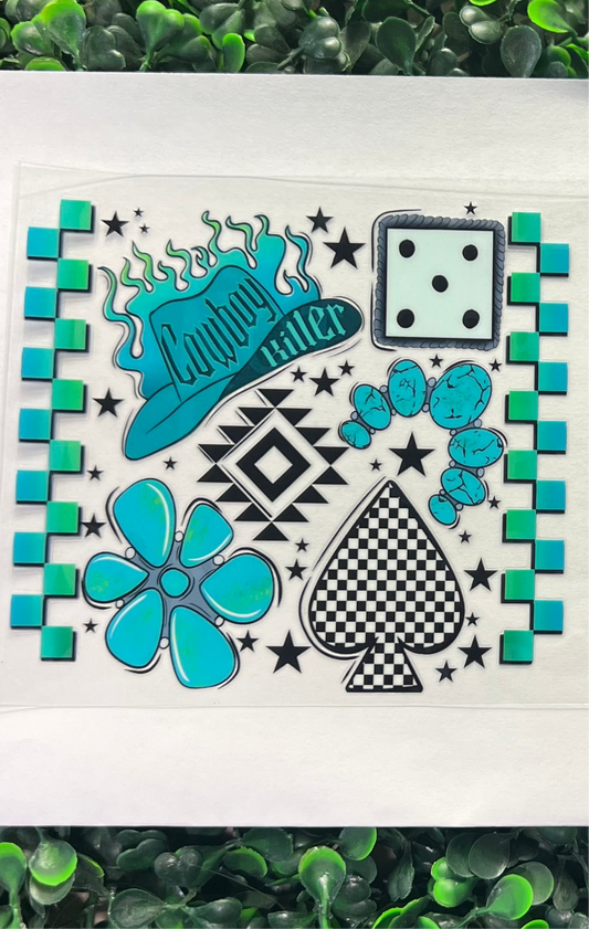 Western collage two decal