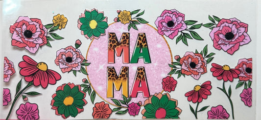 Flowers Cheetah Mama Wrap