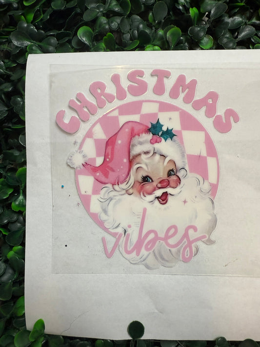Christmas Vibes santa decal