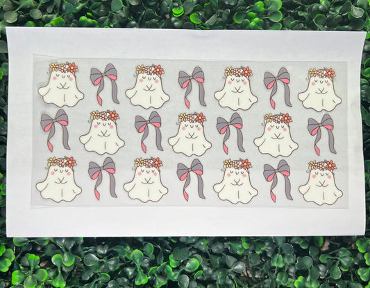 Cutie pink ghost with bows 2