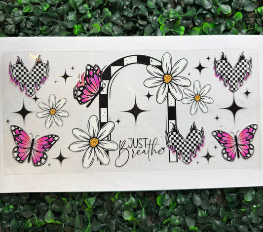 Just breathe flower butterfly wrap