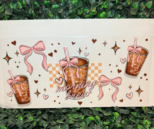 Morning Brew coffee bows wrap