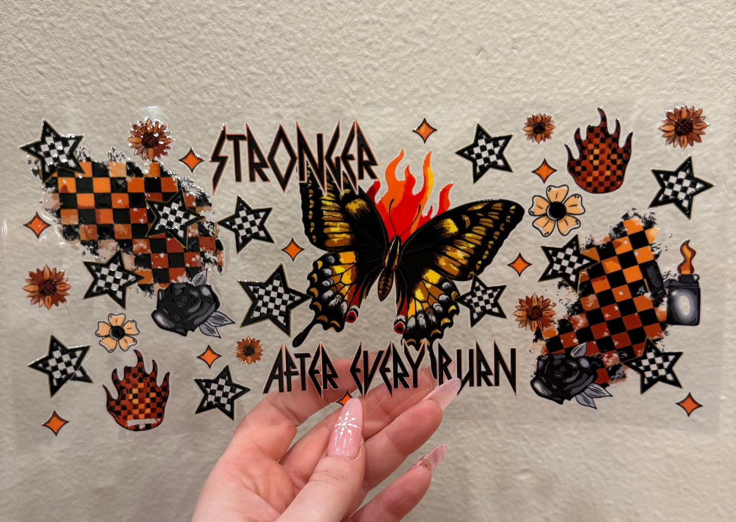 Checker butterfly stronger after the burn