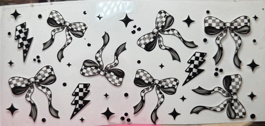Checkered Bows Lightening Coquette Wrap