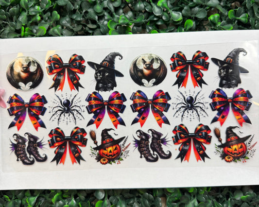 Spiders bows cats halloween coquette wrap