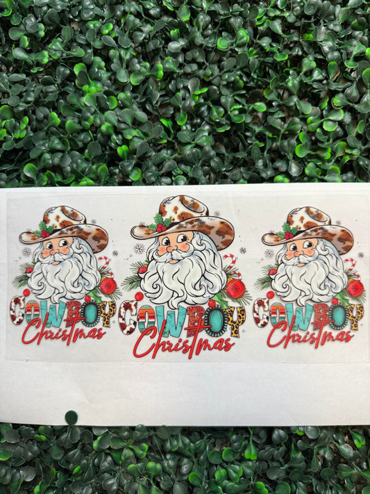 Cowboy Christmas Santa wrap