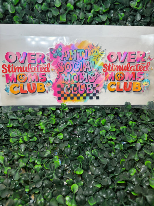 Holographic Overstimulated moms club wrap