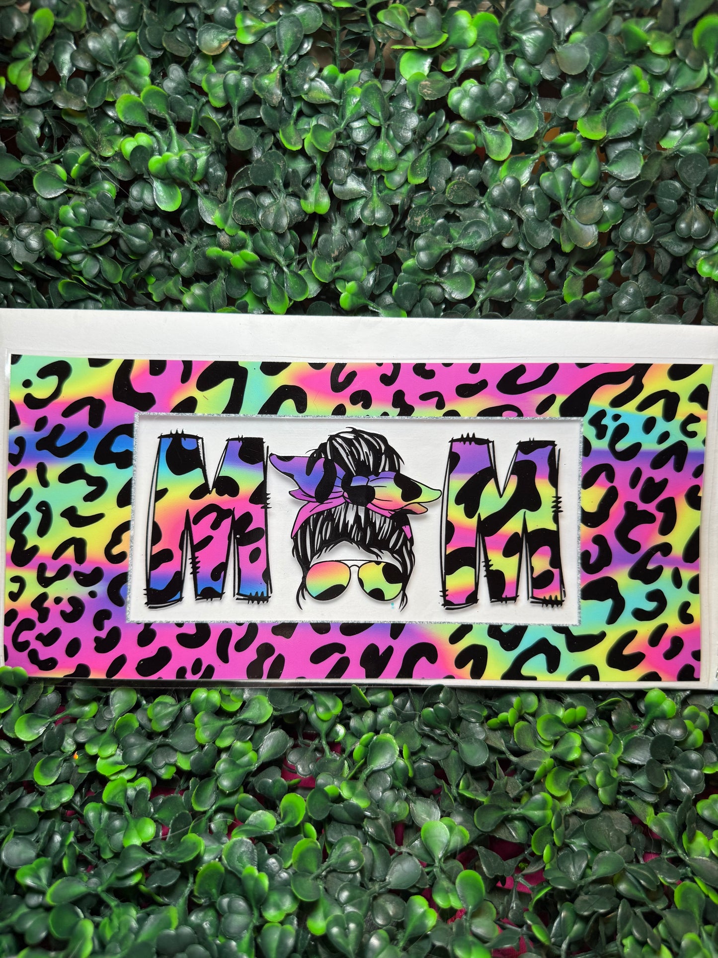 Neon cheetah mama Decal
