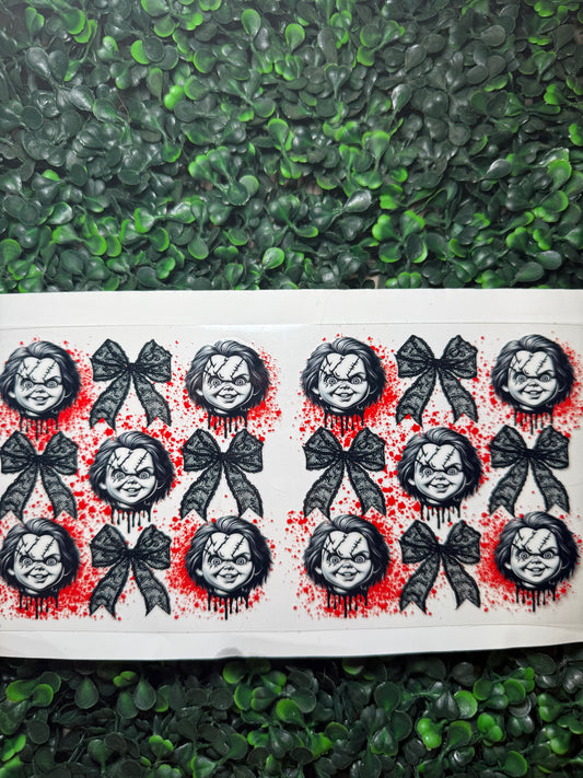 Chuckie blood bow wrap