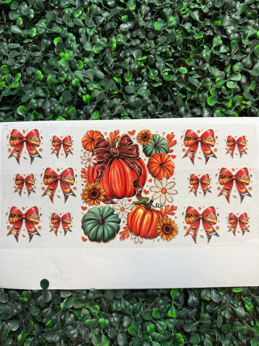 Bows and pumpkins wrap