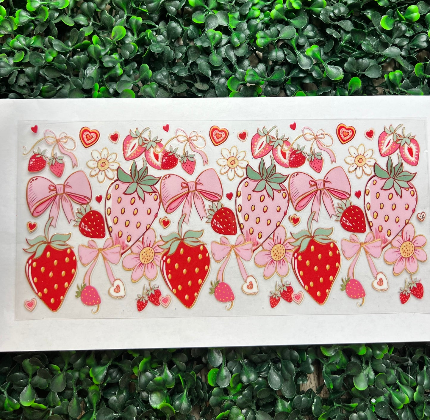 Pink coquette strawberry wrap