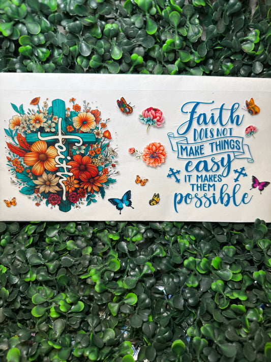 Faith flower NOT HOLO Decal