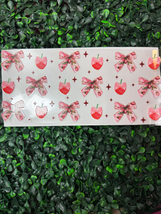 Coquette strawberry bows wrap