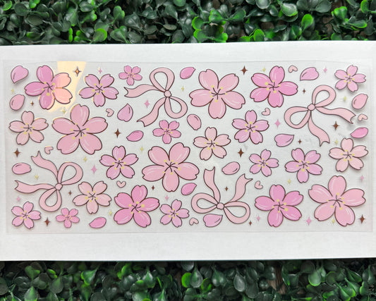 Cherry blossom flower bow wrap