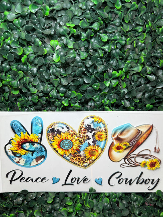 Peace love cowboy wrap