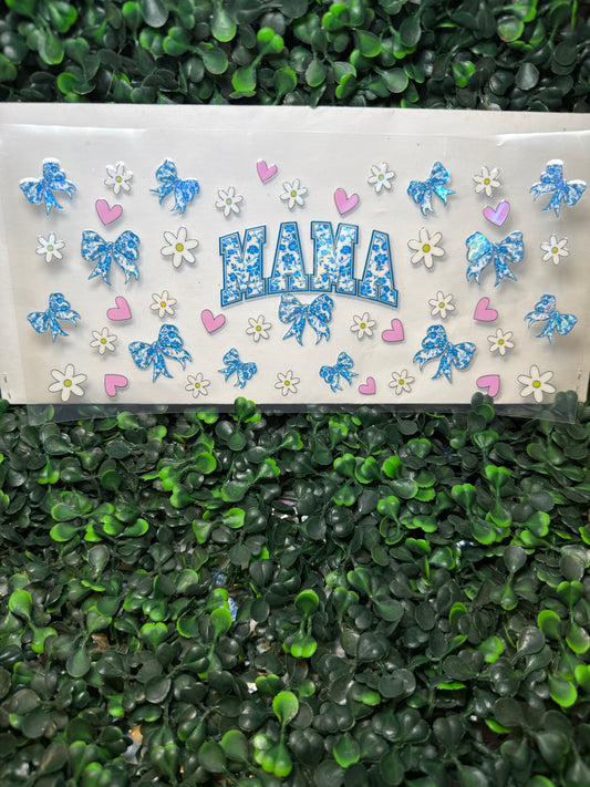 Holographic Mama bows coquette wrap