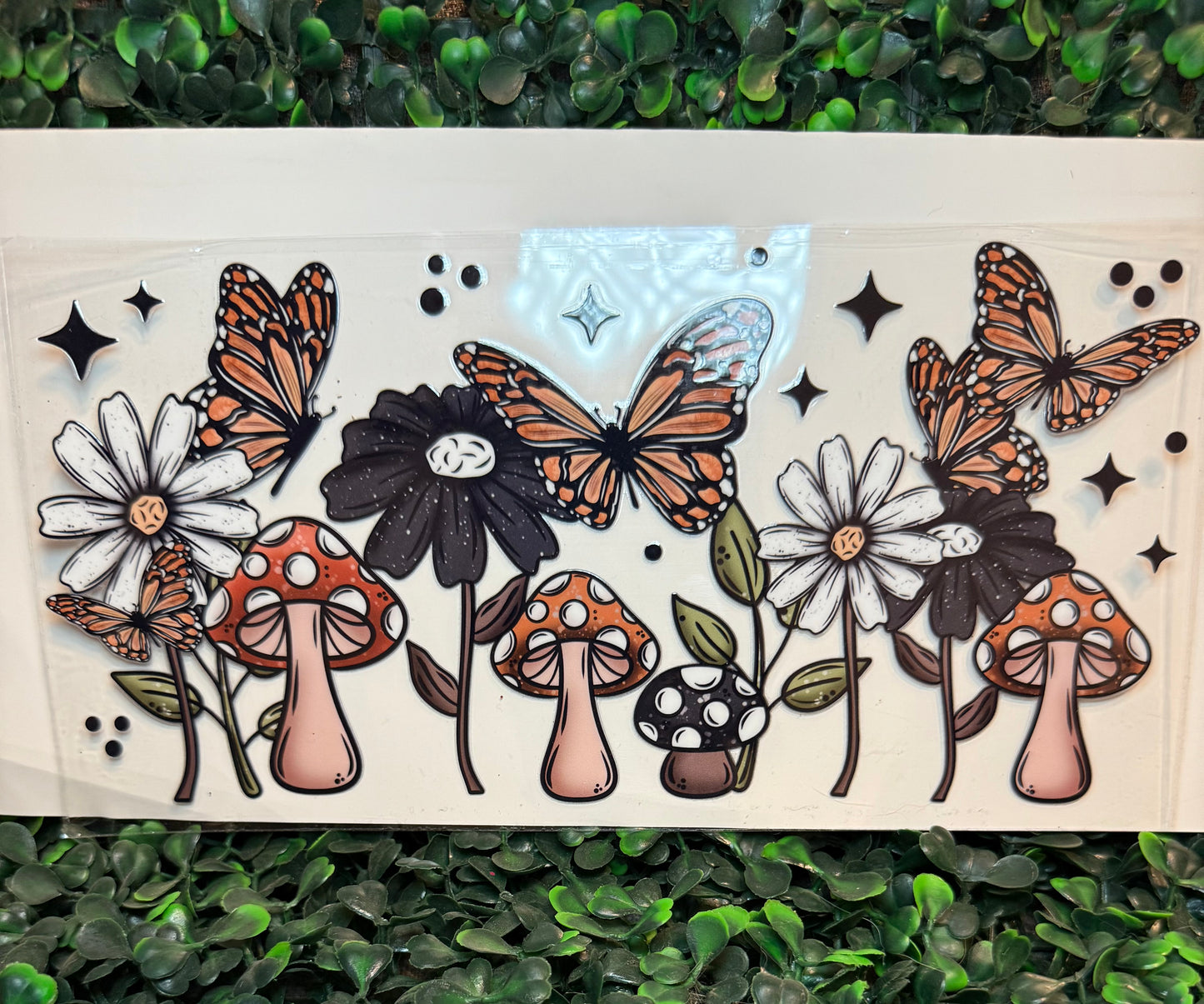 Butterflies mushrooms flowers wrap