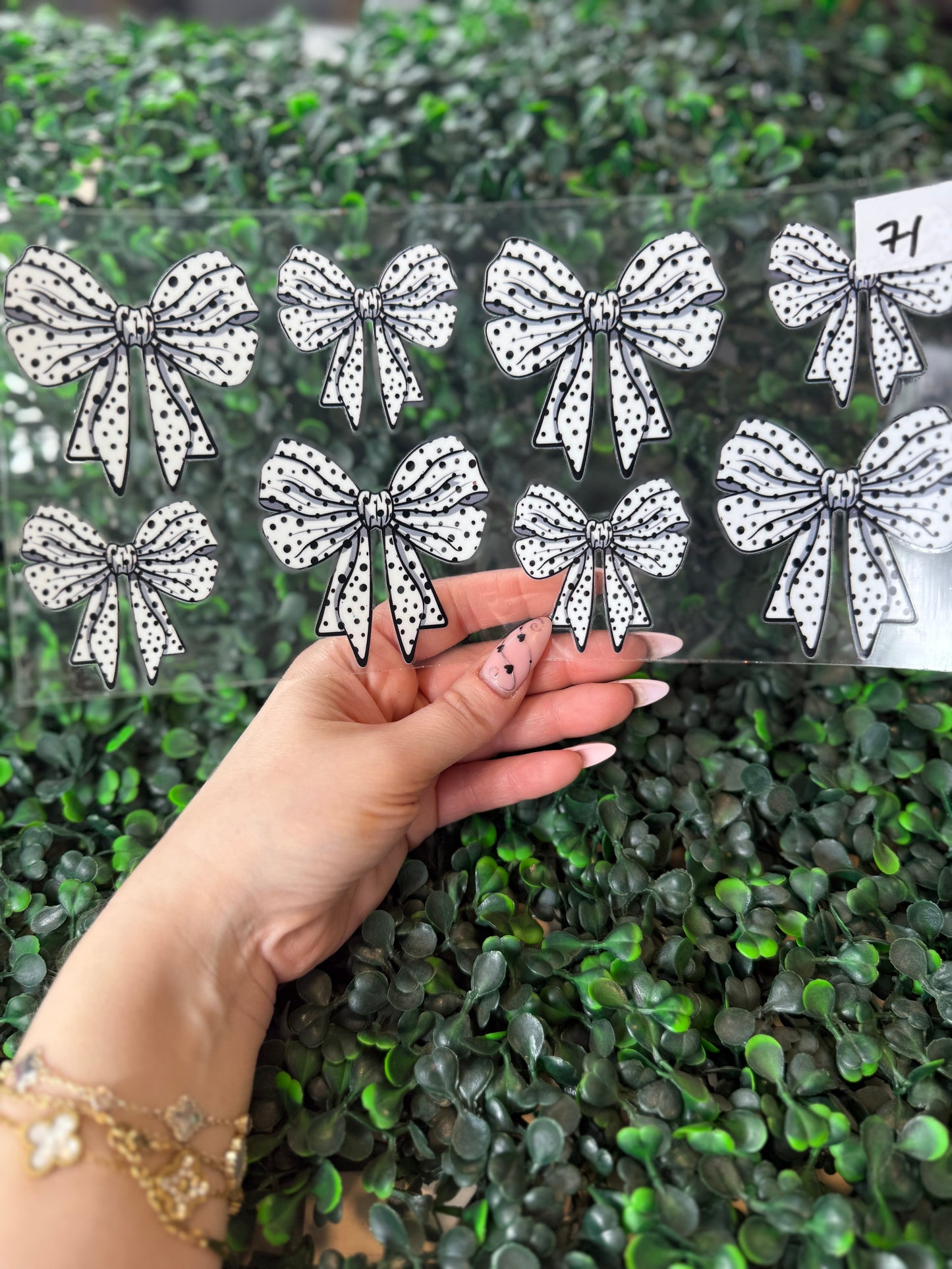 71 coquette dot Bows wrap