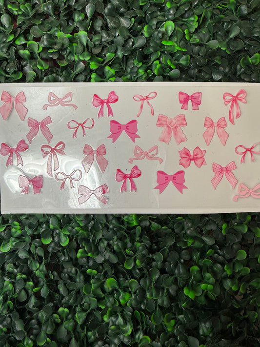 Pink coquette bows wrap