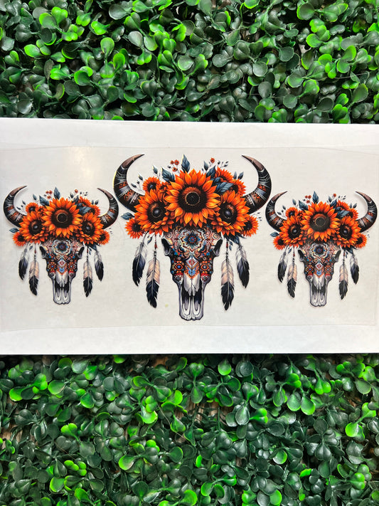 Sunflower Boho Bull skulls