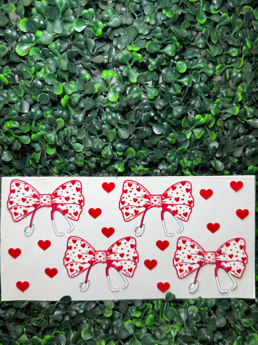 Coquette bows stethoscope medical Decal