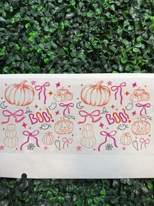 Boo pumpkin bow wrap