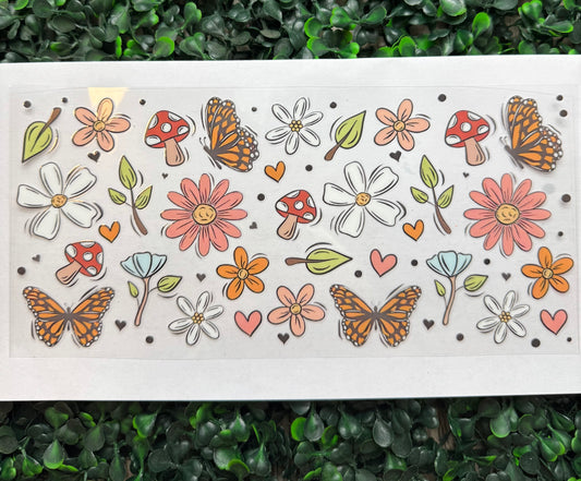 Coquette mushroom flower bows wrap