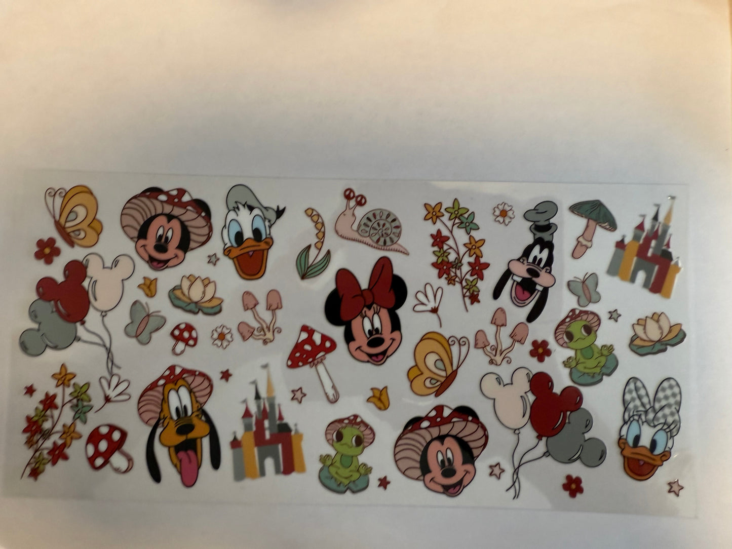 Mickey with friends and mushrooms